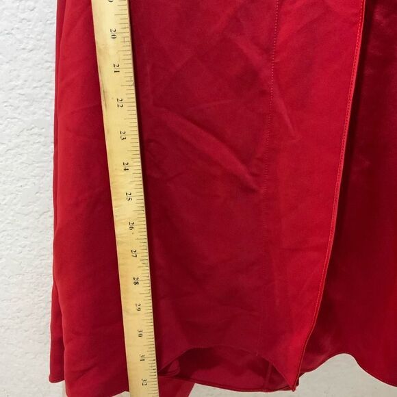 DianeVonFurstenberg Red Asymmetrical Ruffle Dress size 2 - Picture 10 of 11